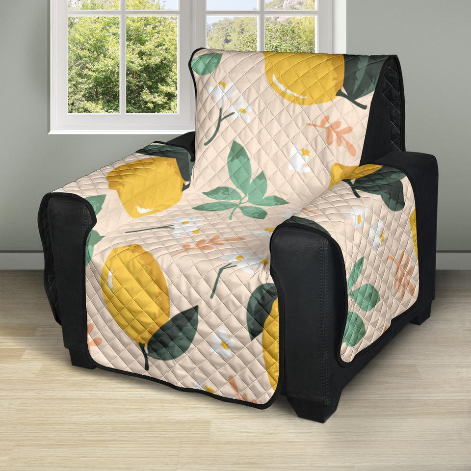 lemon flower leave pattern Recliner Cover Protector