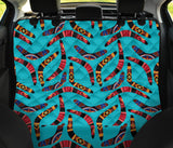 Boomerang Australian Aboriginal Ornament Blue Background Dog Car Seat Covers