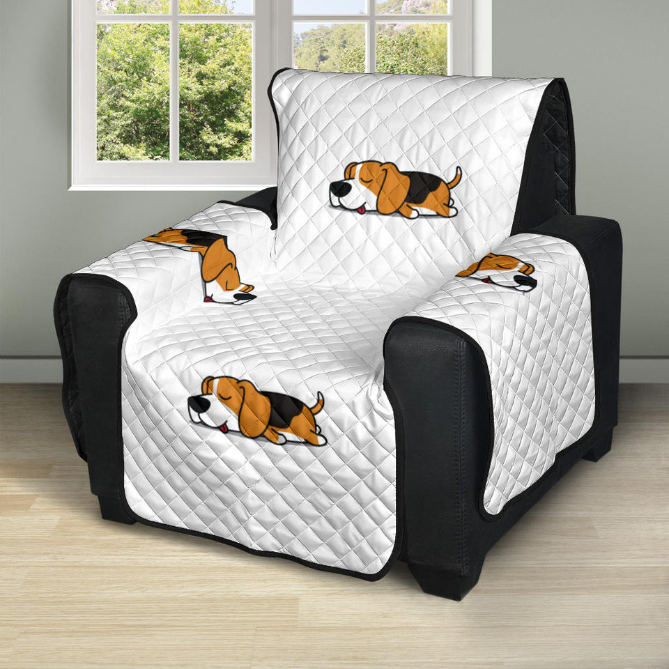 Cute beagle dog sleeping pattern Recliner Cover Protector