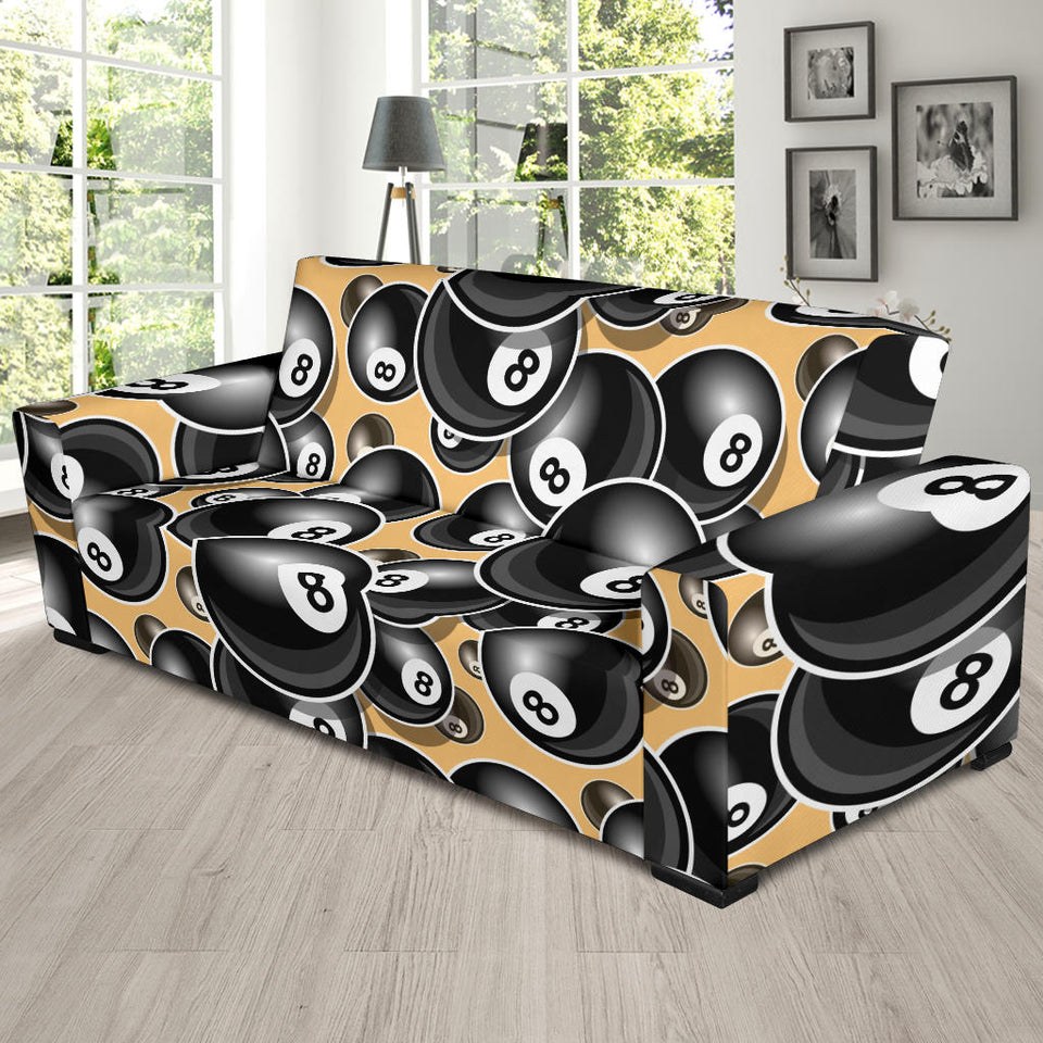 Billiard Ball Pattern Print Design 04 Sofa Slipcover