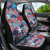 Hand Drawn Colorful Starfish  Universal Fit Car Seat Covers
