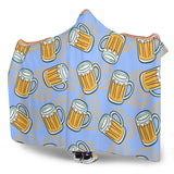 Beer Pattern Hooded Blanket
