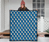 Golden Retriever Pattern Print Design 03 Premium Quilt