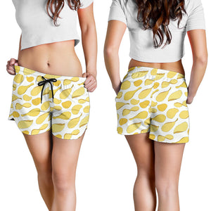 Potato Chips Pattern Print Design 02 Women Shorts
