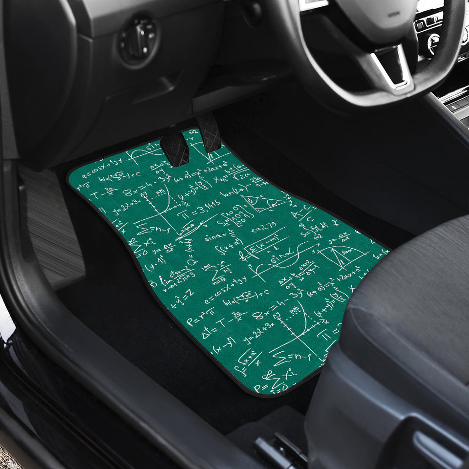 Math Pattern Print Design 01 Front and Back Car Mats
