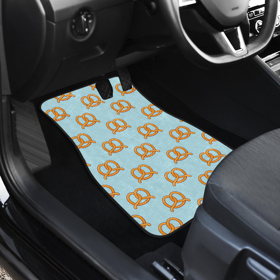 Pretzels Pattern Print Design 03 Front and Back Car Mats