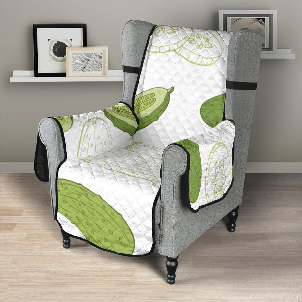 Cucumber sketch pattern Chair Cover Protector