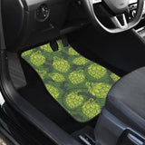 Hop Pattern Hop Cone Background Front And Back Car Mats