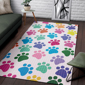 Dog Paws Pattern Print Design 01 Area Rug