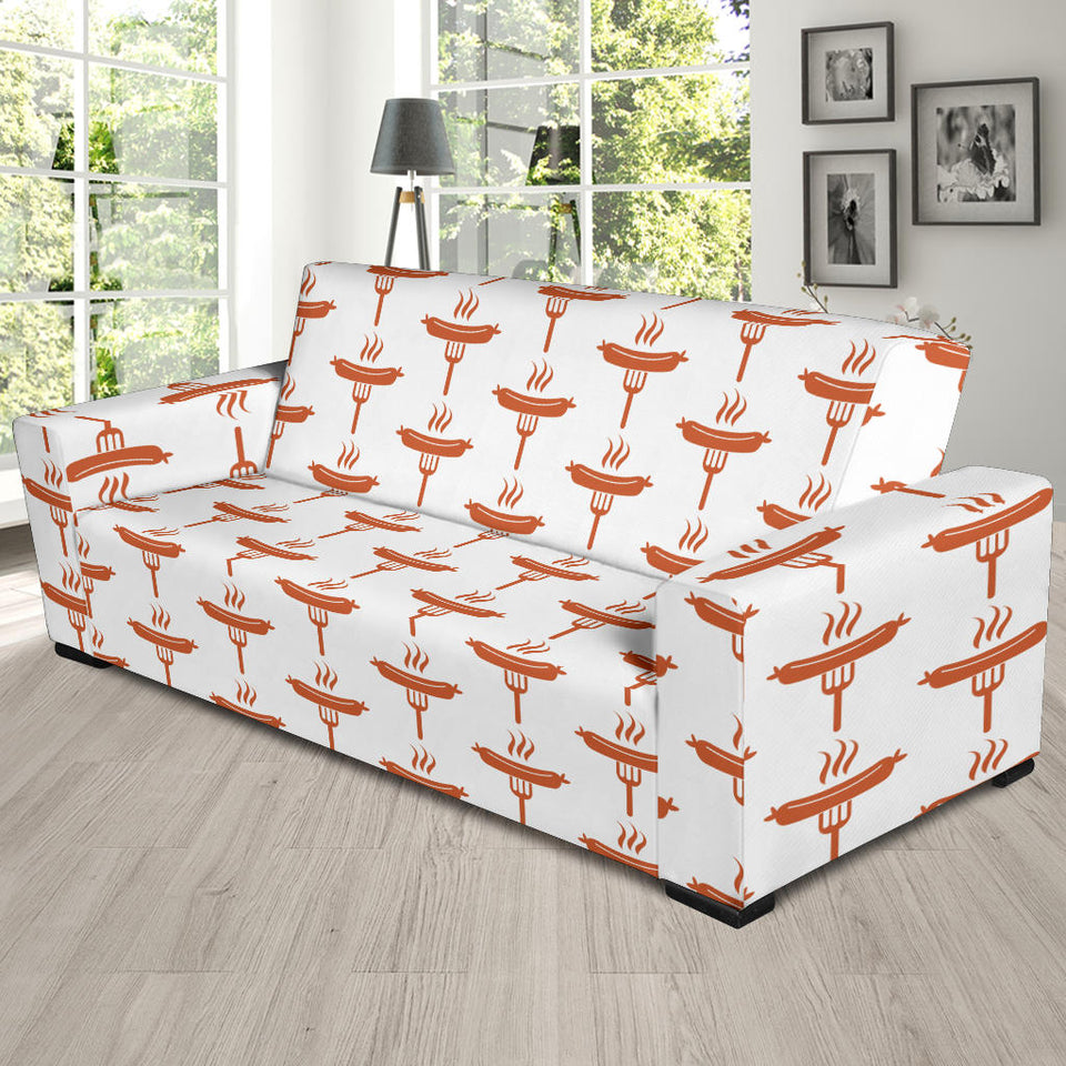 Sausage Pattern Print Design 05  Sofa Slipcover