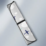 Airplane Cloud Grey Background Car Sun Shade