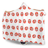 Daruma Japanese Wooden Doll Pattern Hooded Blanket