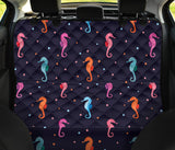 Watercolor Colorful Seahorse Pattern Dog Car Seat Covers