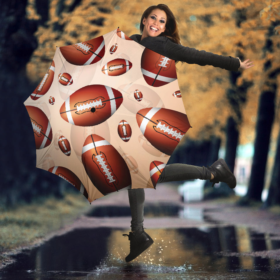 American Football Ball Design Pattern Umbrella