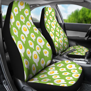 Fried Eggs Pattern Print Design 01 Universal Fit Car Seat Covers