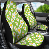 Fried Eggs Pattern Print Design 01 Universal Fit Car Seat Covers