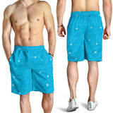 Airplane Destinations Blue Background Men Shorts