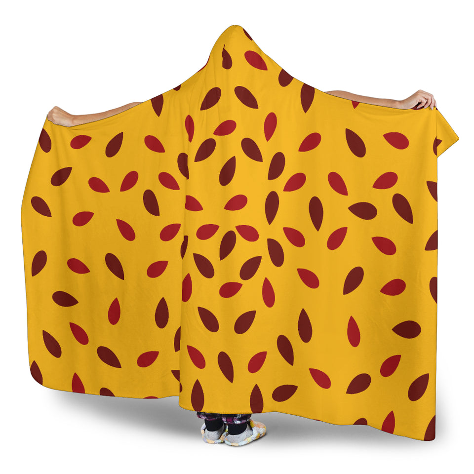 Passion Fruit Texture Hooded Blanket