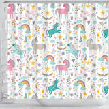 Colorful Unicorn Pattern Shower Curtain Fulfilled In US