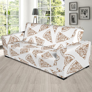 Hand Drawn Pizza Pattern Sofa Slipcover