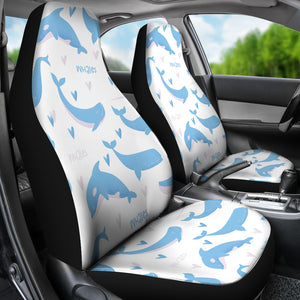 Blue Whale Pattern  Universal Fit Car Seat Covers