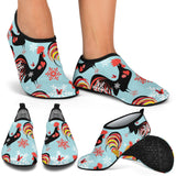 Rooster Chicken Cock Snowfalke Aqua Shoes