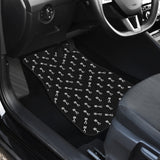 Engine Piston Black Theme Pattern Print Design 03 Front Car Mats