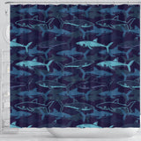 Shark Pattern Shower Curtain Fulfilled In US