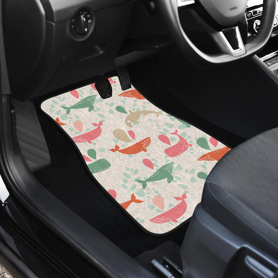 Cute Whale Pattern Front Car Mats