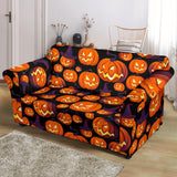 Halloween Pumpkin Pattern Loveseat Couch Slipcover