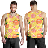 Grapefruit yellow background Men Tank Top
