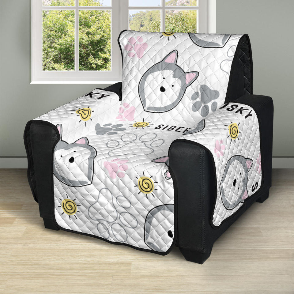 Siberian Husky design pattern Recliner Cover Protector
