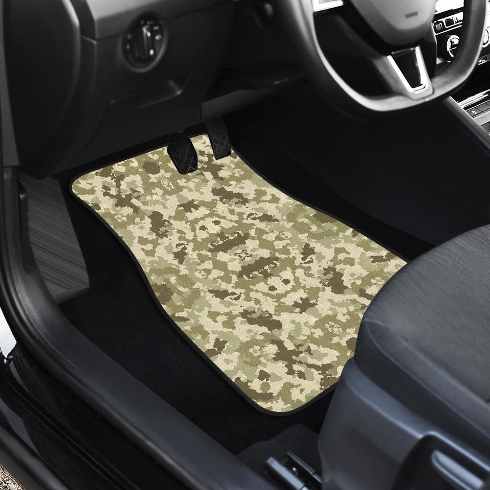 Light Green Camo Camouflage Pattern  Front Car Mats