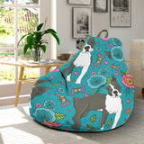 Boston Terrier Beautiful Flower Pattern Bean Bag Cover