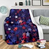 Red Blue Star Pattern Premium Blanket