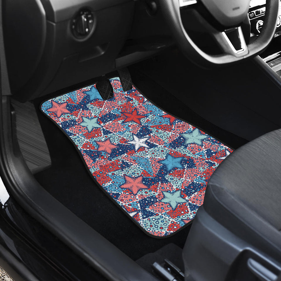 Hand Drawn Colorful Starfish Front Car Mats