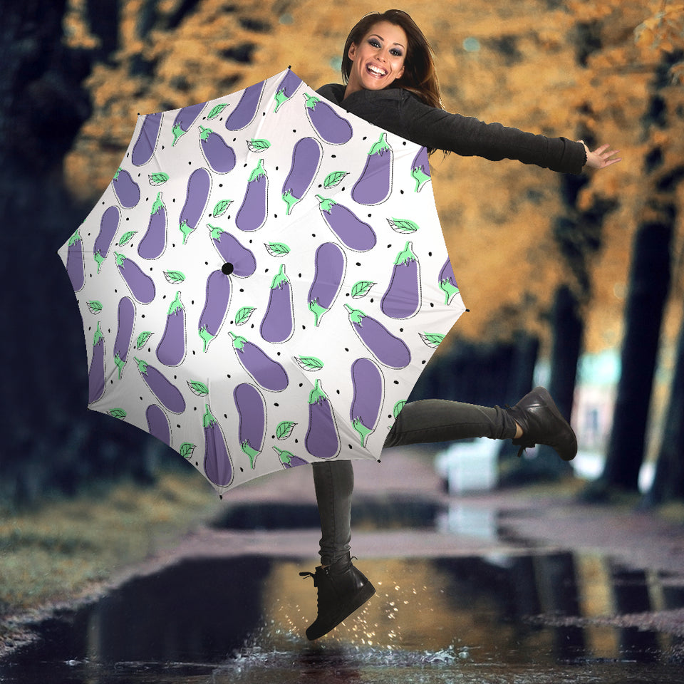 Eggplant Pattern Print Design 05 Umbrella