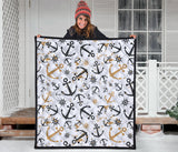 Anchors Rudders Pattern Premium Quilt