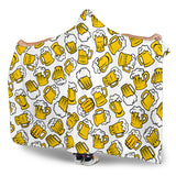 Beer Design Pattern Hooded Blanket