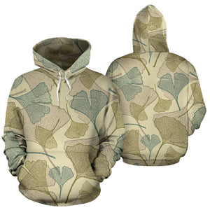 Ginkgo Leaves Design Pattern Men Women Pullover Hoodie