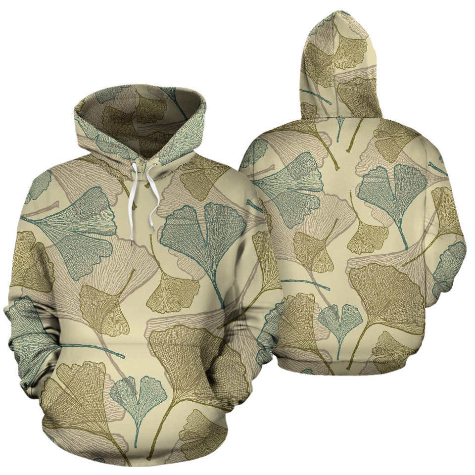 Ginkgo Leaves Design Pattern Men Women Pullover Hoodie