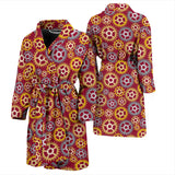 Gear Pattern Print Design 04 Men's Bathrobe