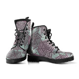 Spider Web Cobweb Design Color Pattern Leather Boots