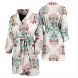 Square Floral Indian Flower Pattern Men'S Bathrobe