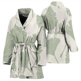 Ginkgo Leaves Pattern Women'S Bathrobe