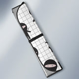 Ninja Pattern Plaid Background Car Sun Shade