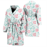 Clock Time Pattern Blackground Men'S Bathrobe
