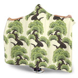 Bonsai Pattern Hooded Blanket