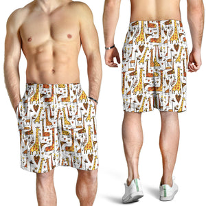Giraffe Pattern Print Design 04 Men Shorts