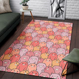 Pig Pattern Print Design 04 Area Rug